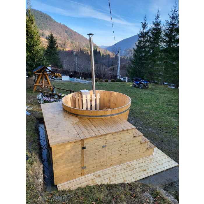 Ciubăr din lemn cu treaptă și podium A0004 - imagine 4