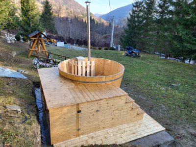 Ciubăr din lemn cu treaptă și podium A0004 - imagine 5