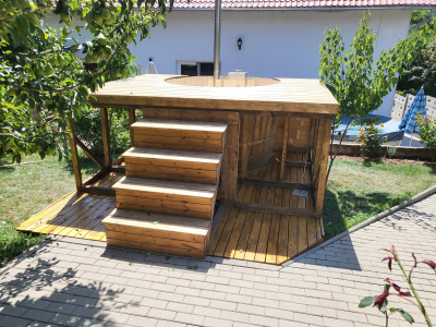 Ciubăr din lemn cu treaptă și podium A0004 - imagine 10