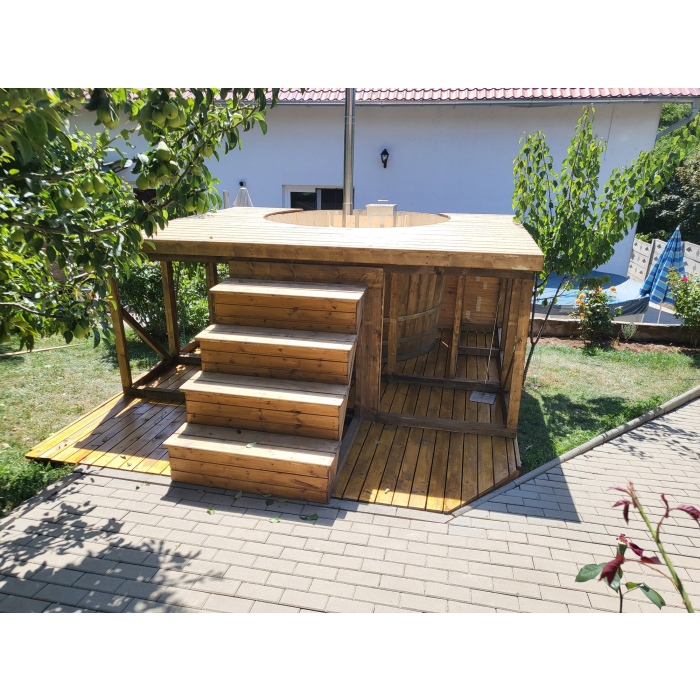 Ciubăr din lemn cu treaptă și podium A0004 - imagine 10